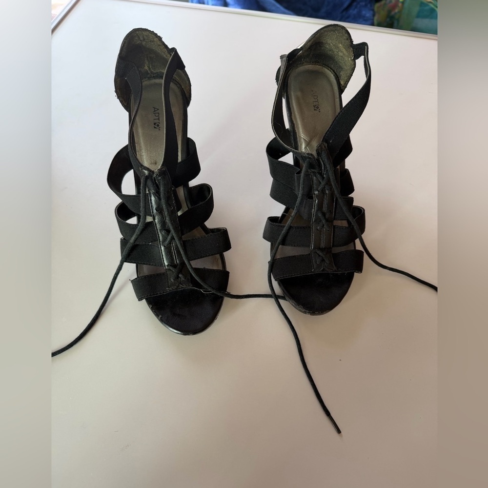 Apt 9 Black Strappy Women's Heels